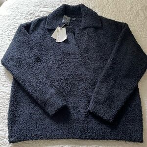 Barefoot dreams navy sweater v neck
